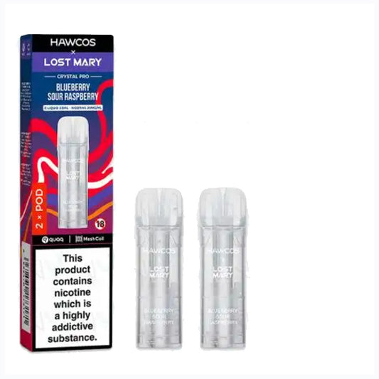Blueberry Sour Razz Lost Mary X Hawcos Refill Pods