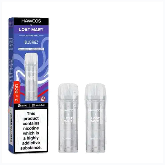 Blue Razz Lost Mary X Hawcos Refill Pods