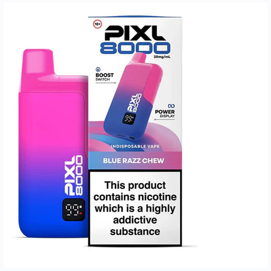 Blue Razz Chew Pixl 8000 Pod Kit