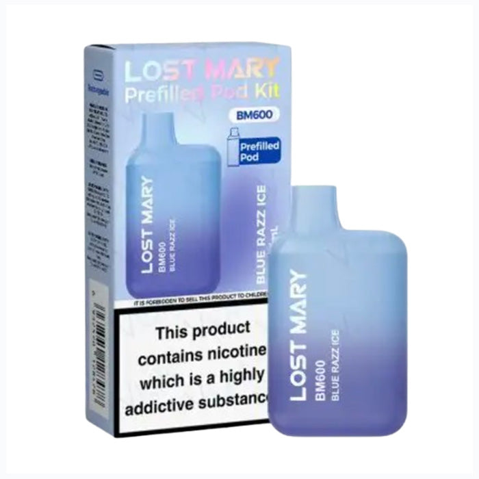 Lost Mary 600 Pod Kit - Blue Razz Ice