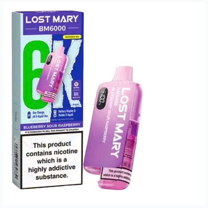 Blueberry Sour Raspberry Lost Mary Bm6000 Pod kit
