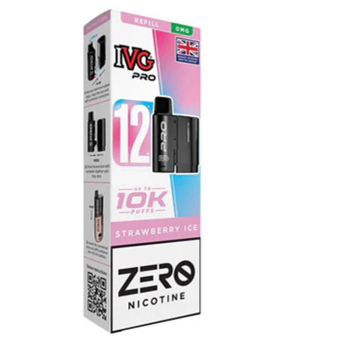 Strawberry Ice IVG PRO ZERO Nicotine Prefilled Pods