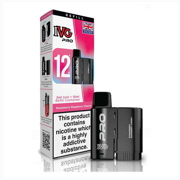 IVG PRO 12 Refill Pods - Strawberry Raspberry Cherry