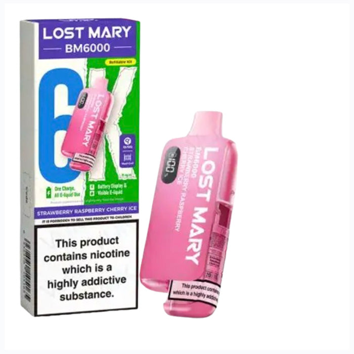Strawberry Raspberry Cherry Lost Mary Bm6000 Pod kit