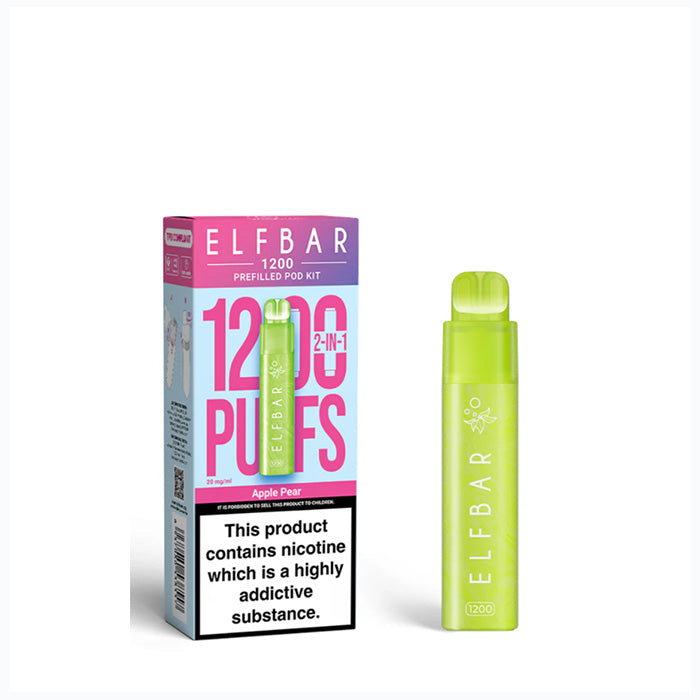 Apple Pear Elfbar 1200 Puff Disposable