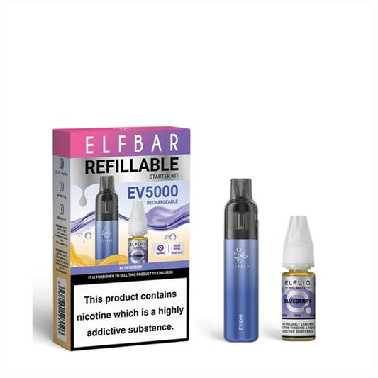 Blueberry Elfbar EV5000 Refillable Disposable