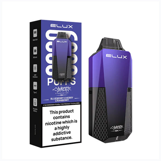 Blueberry Cherry Cranberry Elux Cyberover 6K Vape Kit