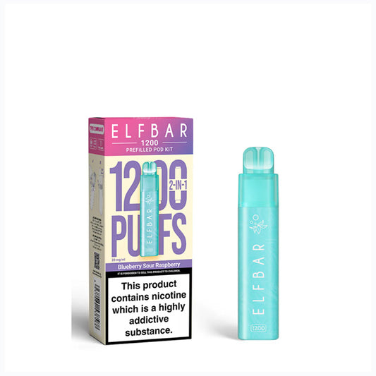 Blueberry Sour Raspberry Elfbar 1200 Puff Disposable