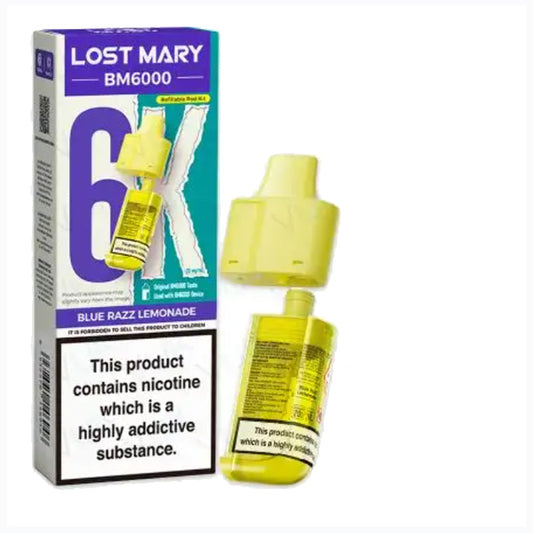 Blue Razz Lemonade Lost Mary BM6000 Refill Pod