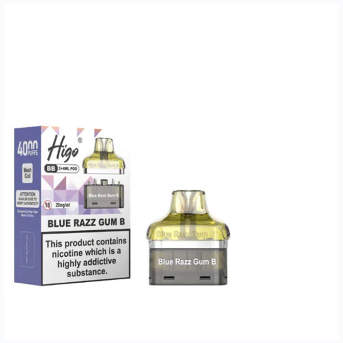 Higo BB4000 Pod - Blue Razz Gum B