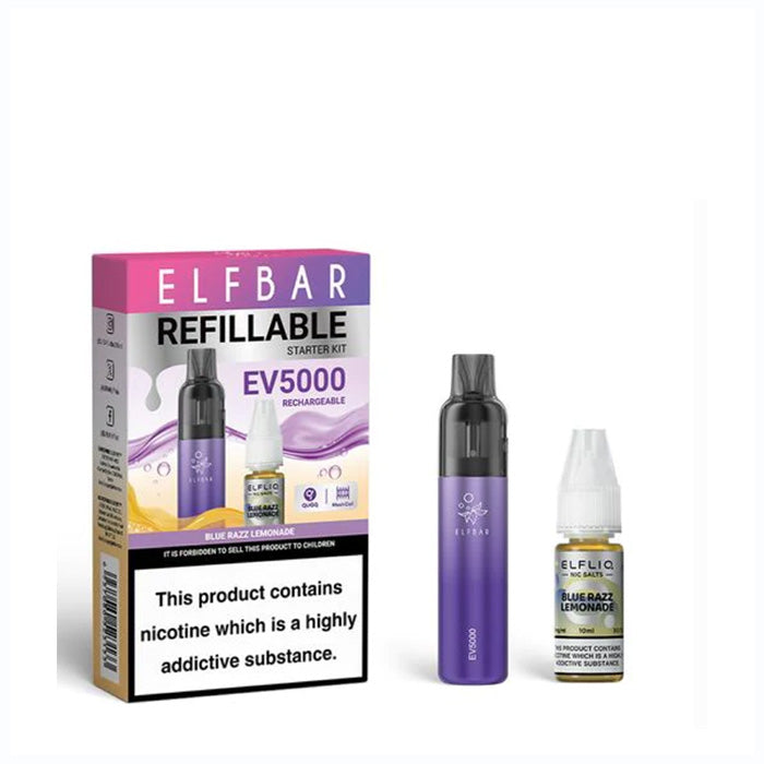 Blue Razz Lemonade Elfbar EV5000 Refillable Disposable