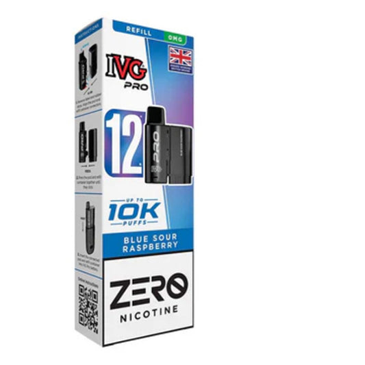 Blue Sour Raspberry IVG PRO ZERO Nicotine Prefilled Pods