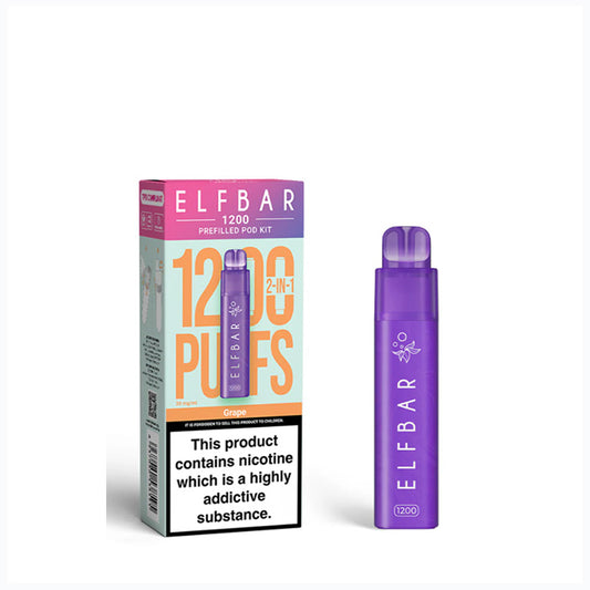 Grape Elfbar 1200 Puff Disposable