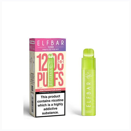 Kiwi Passionfruit Guava Elfbar 1200 Puff Disposable