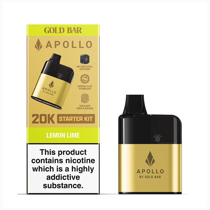 Lemon Lime Gold Bar Apollo 20k Pod Kit