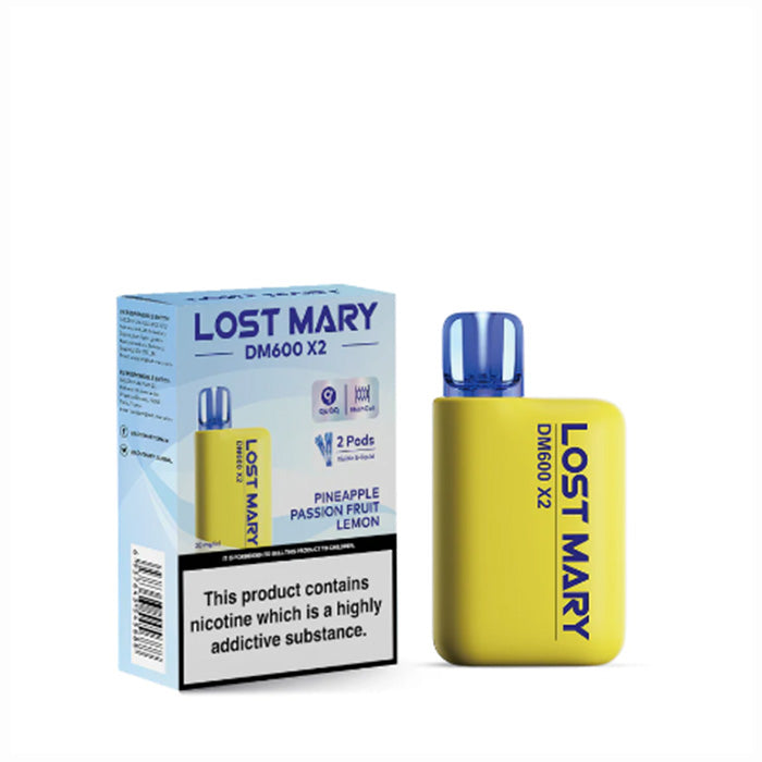 Pineapple Passionfruit Lemon Lost Mary DM60 X2 Disposable