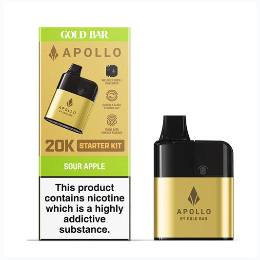 Sour Apple Gold Bar Apollo 20k Pod Kit