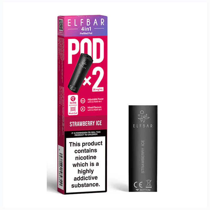 Strawberry Ice ELFBAR 4in1 Replacement Pods