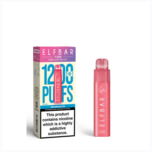 Strawberry Ice Elfbar 1200 Puff Disposable