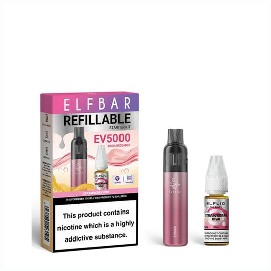 Strawberry Kiwi Elfbar EV5000 Refillable Disposable