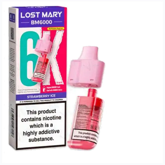 Strawberry Ice Lost Mary BM6000 Refill Pod