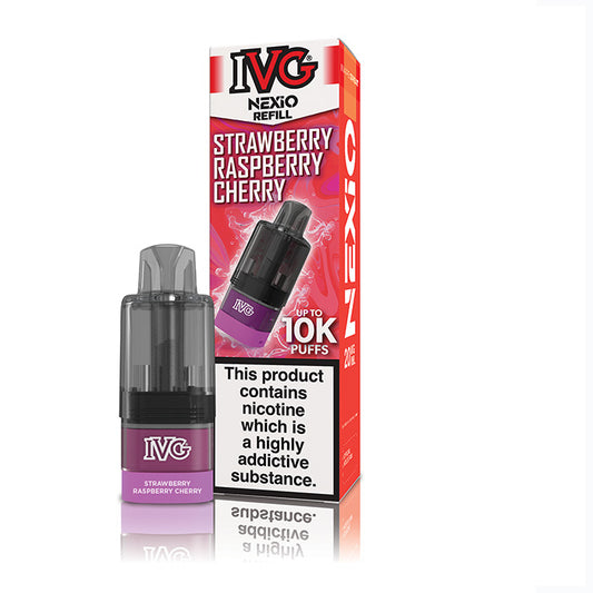 IVG Nexio 10K Refill Pods Strawberry Raspberry Cherry